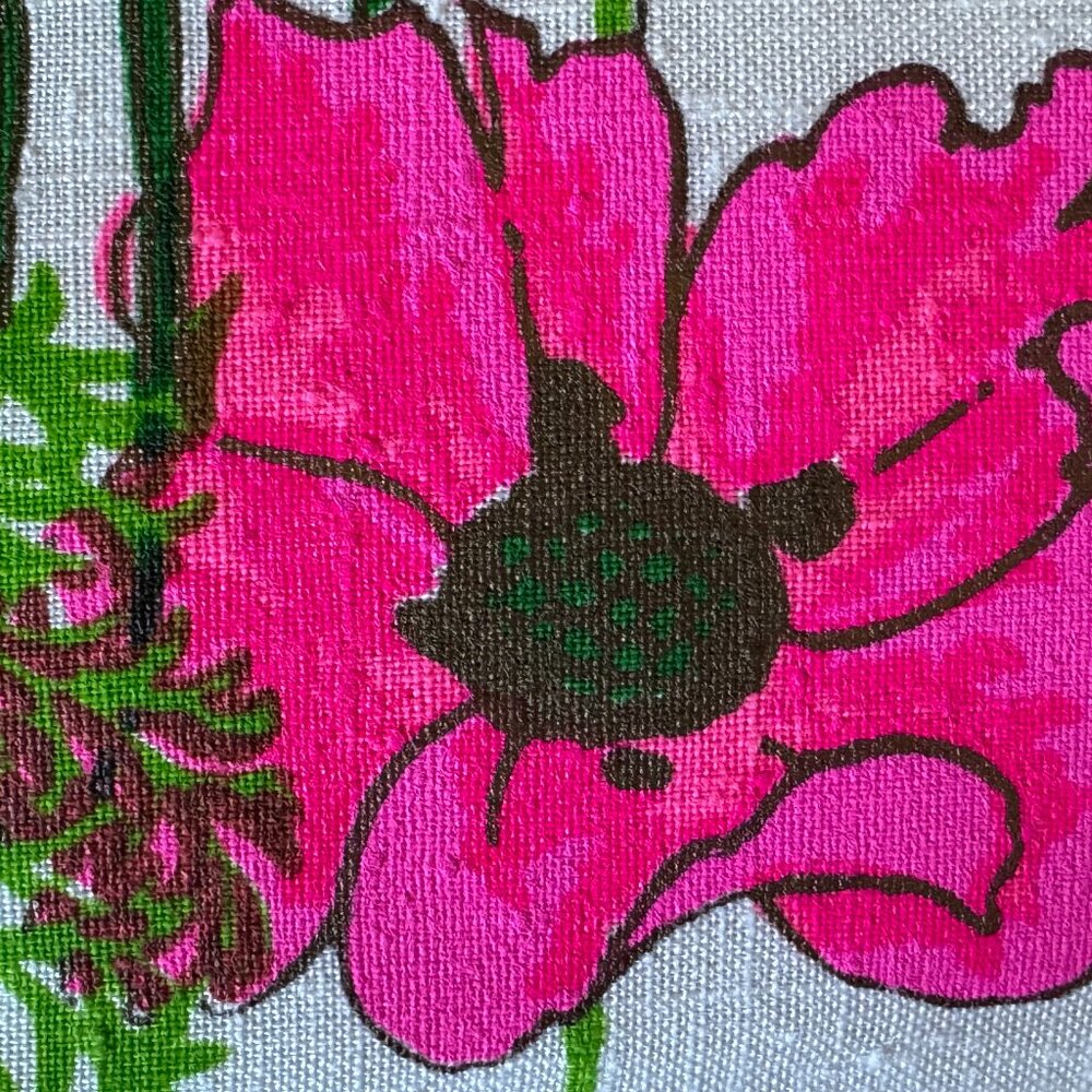 Vintage Alfred Shaheen Fabric Panel Handprinted in Hawaii (2)